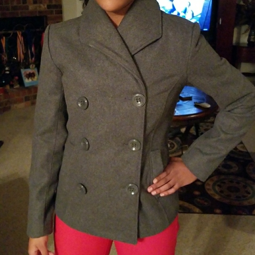 Double-breasted peacoat